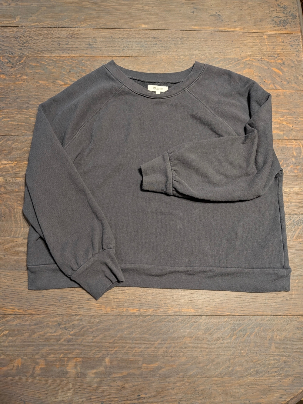 Madewell Women's Gray Crewneck Sweatshirt Cozy And Comfy